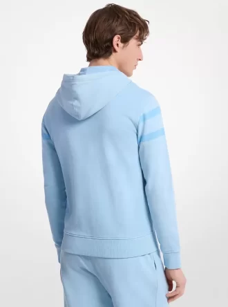 Bavlněná mikina na zip s logem barveným oděvem