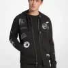 Bavlněná mikina na zip s ozdobnými detaily