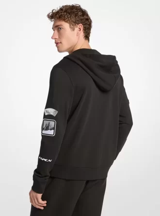 Bavlněná mikina na zip s ozdobnými detaily