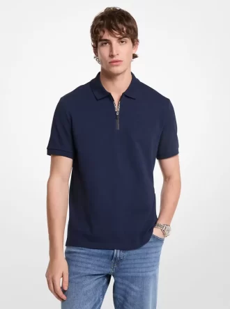 Bavlněné polo tričko na zip