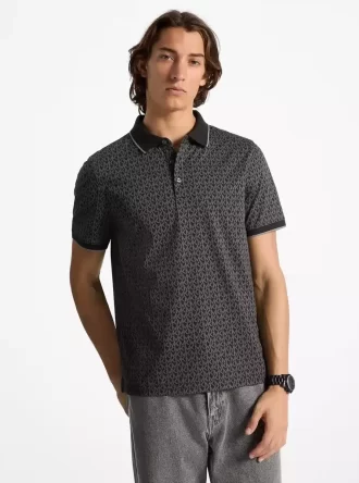 Bavlněné polo tričko s potiskem loga Greenwich Signature