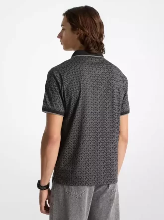 Bavlněné polo tričko s potiskem loga Greenwich Signature