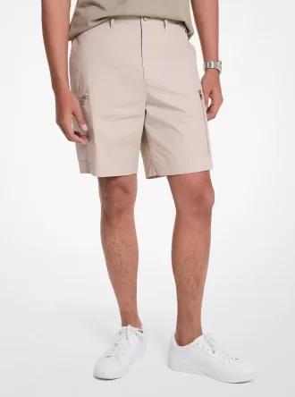 Bavlněné popelínové kraťasy s kapsami na zip
