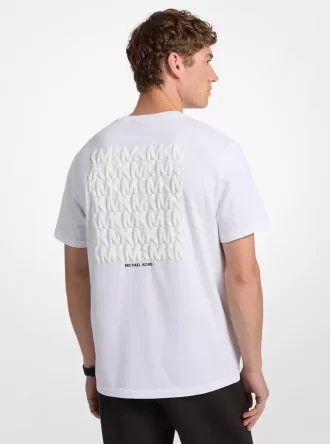Bavlněné tričko s reliéfním grafickým logem