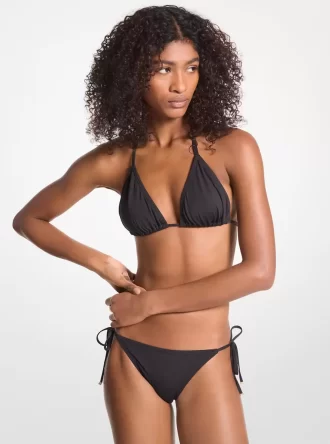Bikinový top s trojúhelníkovým výstřihem a strečovým nylonem