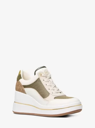 Boty Emmy Mixed-Media Wedge