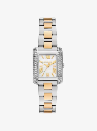 Dvoubarevné hodinky Petite Emery Pavé