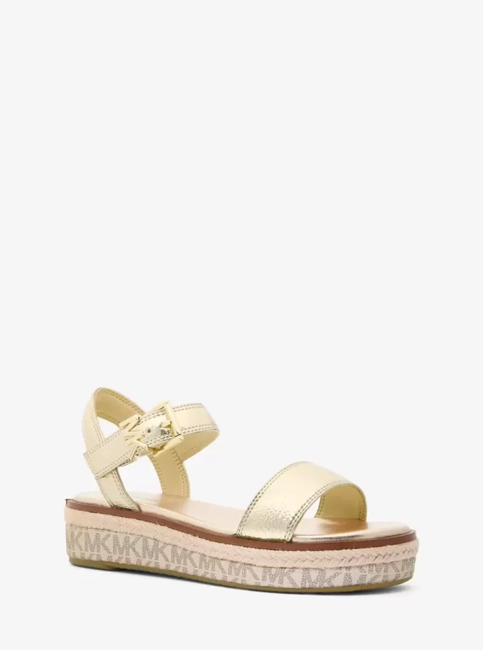 Espadrilkové sandály Richie na kovové platformě