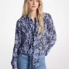 Halenka s paisley potiskem a zavazováním Halenka s paisley potiskem a zavazováním