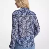 Halenka s paisley potiskem a zavazováním Halenka s paisley potiskem a zavazováním
