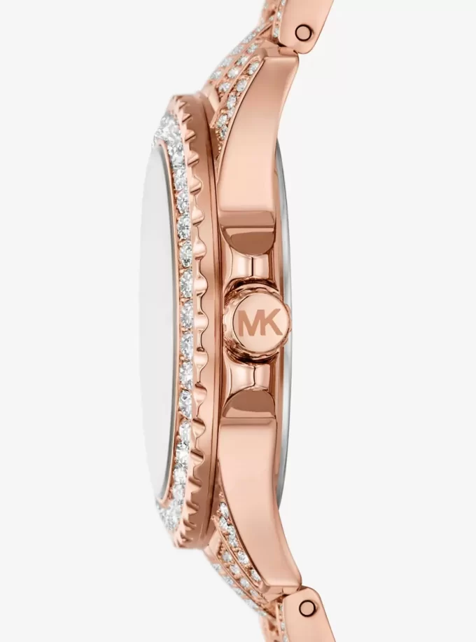 Hodinky Mini Everest Pavé v růžovo-zlatém odstínu Hodinky Mini Everest Pavé v růžovo-zlatém odstínu
