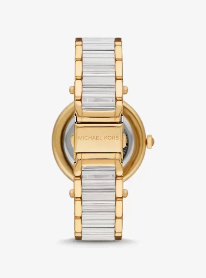 Hodinky Parker Pavé ve zlaté barvě z acetátu Hodinky Parker Pavé ve zlaté barvě z acetátu