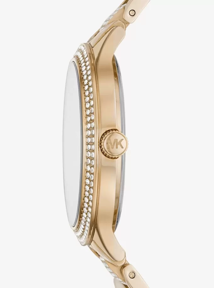Hodinky Pavé ve zlaté barvě Hodinky Pavé ve zlaté barvě