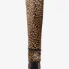 Široké kozačky na podpatku s leopardím potiskem a lýtkovým vzorem Ella Široké kozačky na podpatku s leopardím potiskem a lýtkovým vzorem Ella