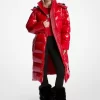Kabát z umělé kožešiny Nylon Ciré Puffer Coat Kabát z umělé kožešiny Nylon Ciré Puffer Coat