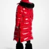 Kabát z umělé kožešiny Nylon Ciré Puffer Coat Kabát z umělé kožešiny Nylon Ciré Puffer Coat