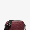 Kožená crossbody kabelka s reliéfním logem Hudson