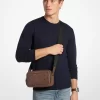 Kožená crossbody kabelka s reliéfním logem Hudson Kožená crossbody kabelka s reliéfním logem Hudson