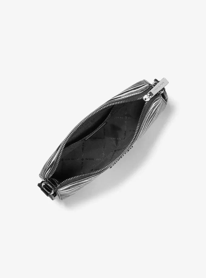 Kožená crossbody taška Jet Set s potiskem zvířat a logem střední velikosti s pouzdrem pro Apple Airpods Pro® Kožená crossbody taška Jet Set s potiskem zvířat a logem střední velikosti s pouzdrem pro Apple Airpods Pro®
