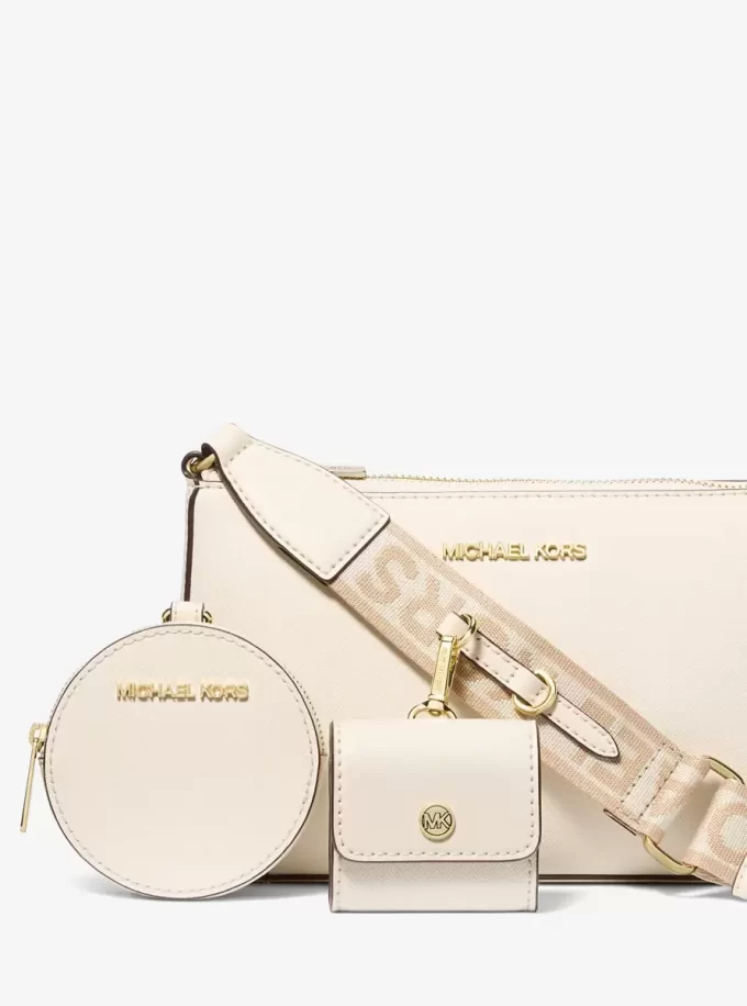 Kožená crossbody taška Jet Set Saffiano s pouzdrem pro Apple Airpods Pro Kožená crossbody taška Jet Set Saffiano s pouzdrem pro Apple Airpods Pro