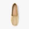 Kožené espadrilky Lynne na platformě s popraskanou metalickou podrážkou Kožené espadrilky Lynne na platformě s popraskanou metalickou podrážkou