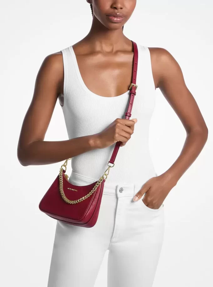 Kožená kabelka Jet Set Travel Pebbled Crossbody Kožená kabelka Jet Set Travel Pebbled Crossbody