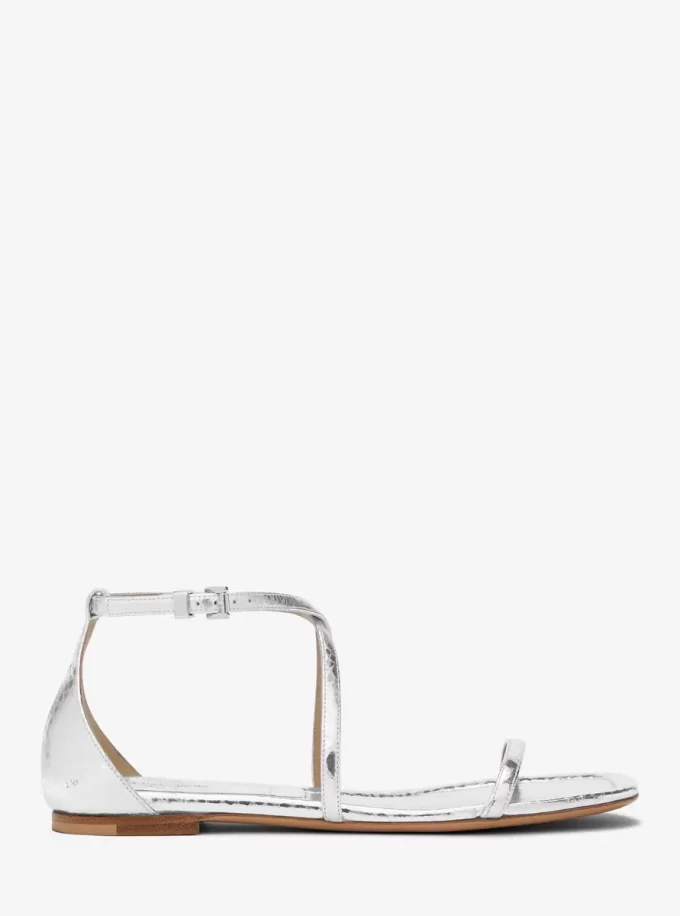 Kožené sandály Polly Metallic Python Embossed Kožené sandály Polly Metallic Python Embossed