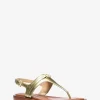 Kožené sandály s T-řemínkem Mandy Metallic Kožené sandály s T-řemínkem Mandy Metallic