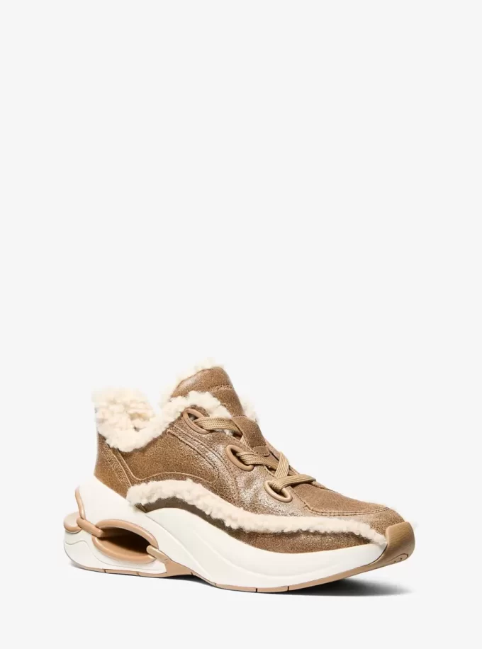 Kožené tenisky Toni Distressed Leather and Sherpa Kožené tenisky Toni Distressed Leather and Sherpa