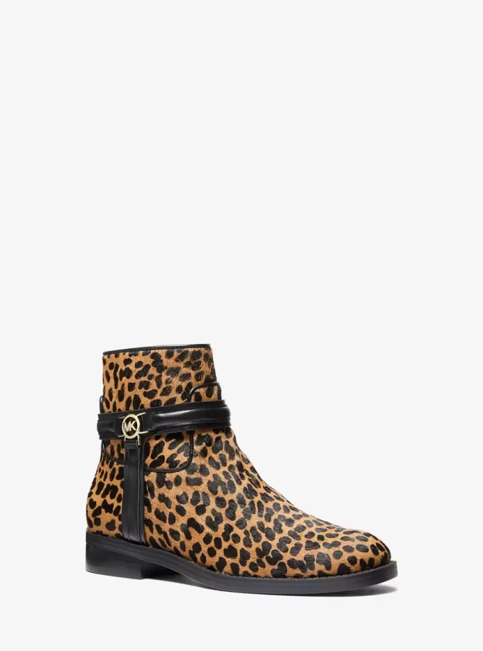 Kozačky Mindy s leopardím potiskem a lýtkovým vzorem Kozačky Mindy s leopardím potiskem a lýtkovým vzorem