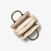 Laila extra malá barevně bloková kožená crossbody kabelka Laila extra malá barevně bloková kožená crossbody kabelka