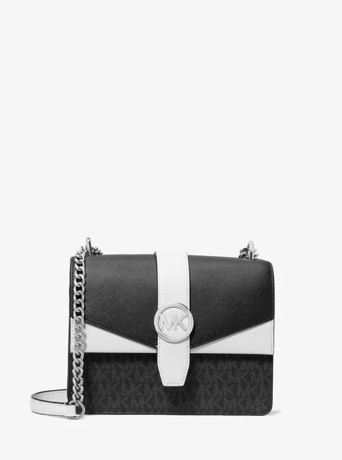 Malá crossbody kabelka Greenwich s barevnými bloky a podpisovým logem Malá crossbody kabelka Greenwich s barevnými bloky a podpisovým logem