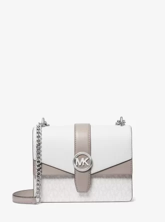 Malá crossbody kabelka Greenwich s barevnými bloky a podpisovým logem