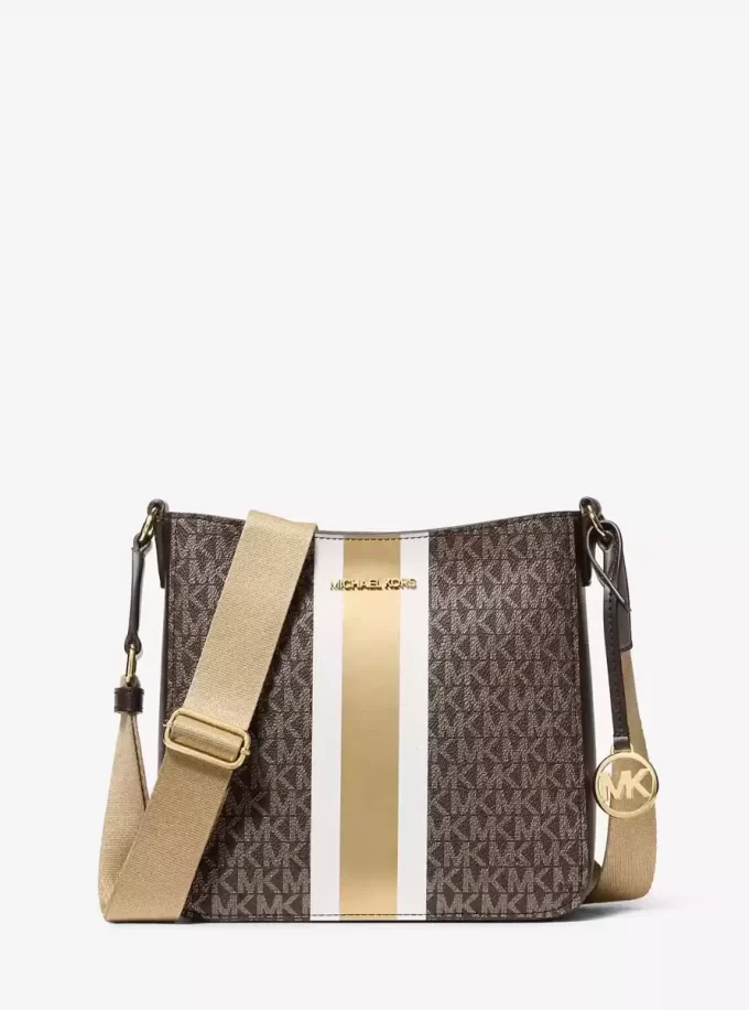 Malá crossbody kabelka Jet Set Signature Logo Stripe