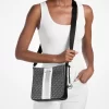 Malá crossbody kabelka Jet Set Signature Logo Stripe