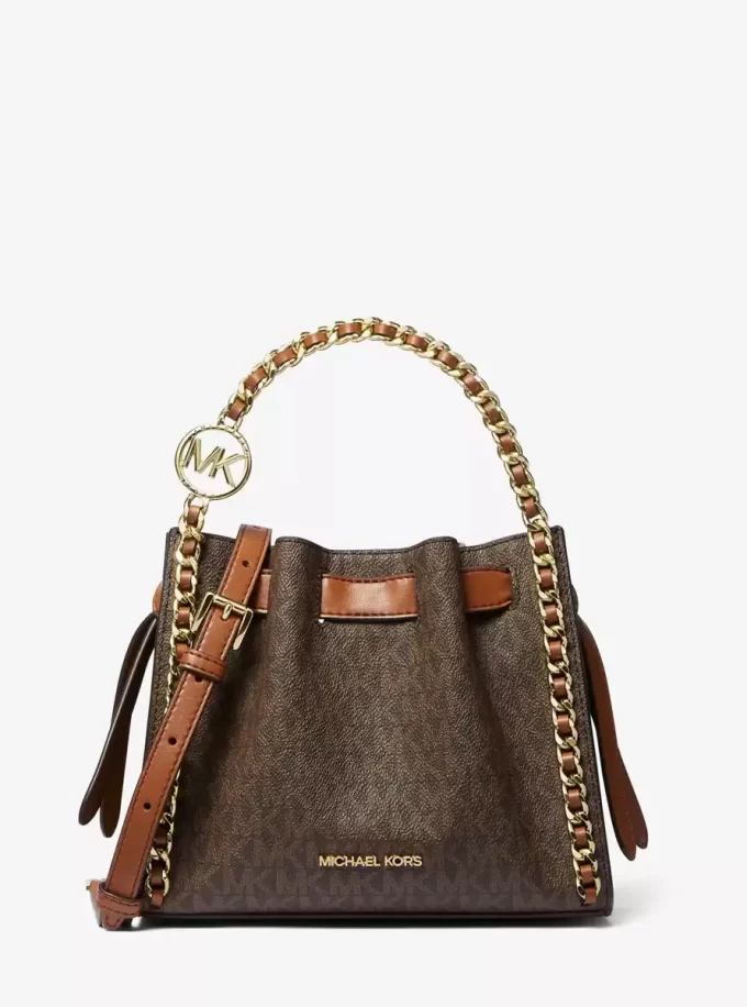 Malá crossbody kabelka Mina s logem a řetízkem