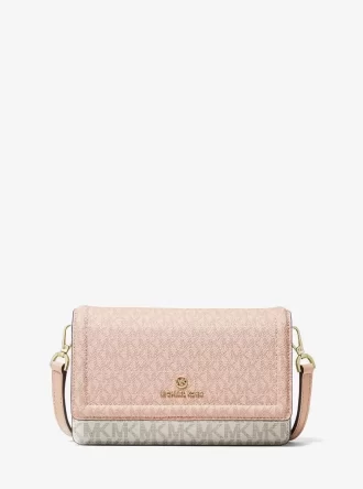 Malá dvoubarevná crossbody taška Jet Set s logem a logem