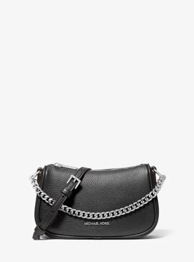 Malá kožená crossbody kabelka Carmela Pebbled