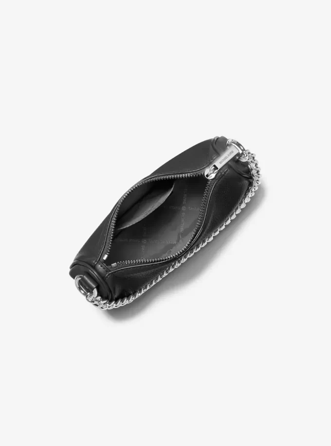 Malá kožená crossbody kabelka Carmela Pebbled