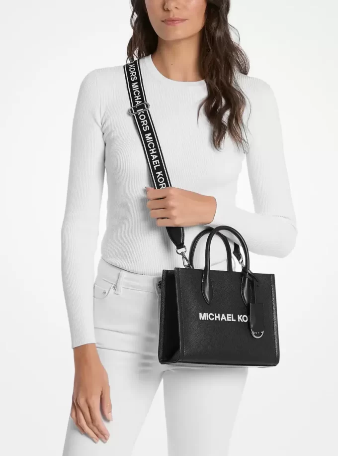 Malá kožená crossbody kabelka Mirella Pebbled Malá kožená crossbody kabelka Mirella Pebbled
