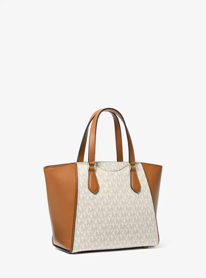 Malá kožená crossbody kabelka Taryn s logem a logem Signature Malá kožená crossbody kabelka Taryn s logem a logem Signature