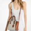 Malá kožená crossbody kabelka Taryn s logem a logem Signature Malá kožená crossbody kabelka Taryn s logem a logem Signature