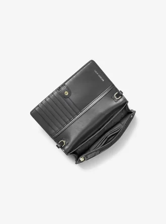 Malá kožená kabelka Jet Set Pebbled Crossbody s pouzdrem na smartphone