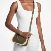 Malá překlápěcí crossbody kabelka Jet Set ze semiše a imitace ovčí kůže Malá překlápěcí crossbody kabelka Jet Set ze semiše a imitace ovčí kůže