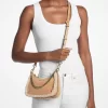 Malá překlápěcí crossbody kabelka Jet Set ze semiše a imitace ovčí kůže Malá překlápěcí crossbody kabelka Jet Set ze semiše a imitace ovčí kůže