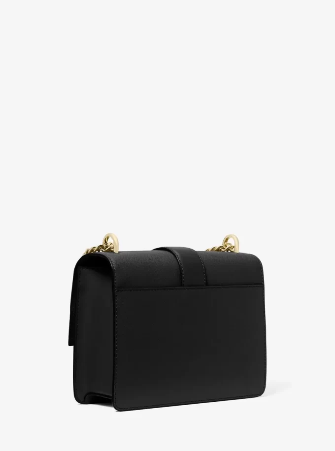 Malá safínová kožená crossbody kabelka Greenwich Malá safínová kožená crossbody kabelka Greenwich