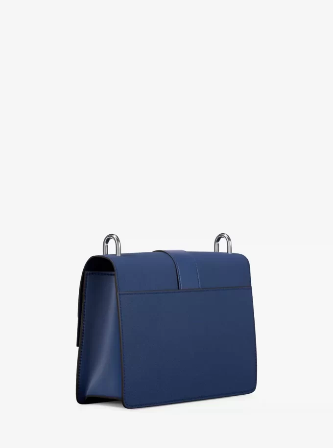 Malá safínová kožená crossbody kabelka Greenwich Malá safínová kožená crossbody kabelka Greenwich