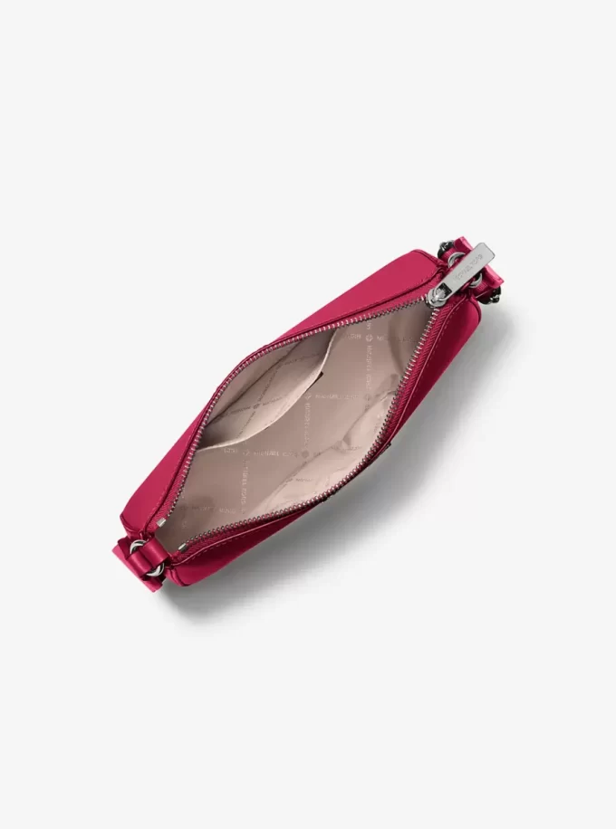Malá safínová kožená crossbody taška Jet Set s pouzdrem pro Apple Airpods Pro® Malá safínová kožená crossbody taška Jet Set s pouzdrem pro Apple Airpods Pro®
