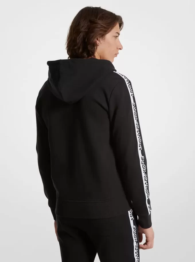 Mikina na zip s logem a směsí bavlny Mikina na zip s logem a směsí bavlny