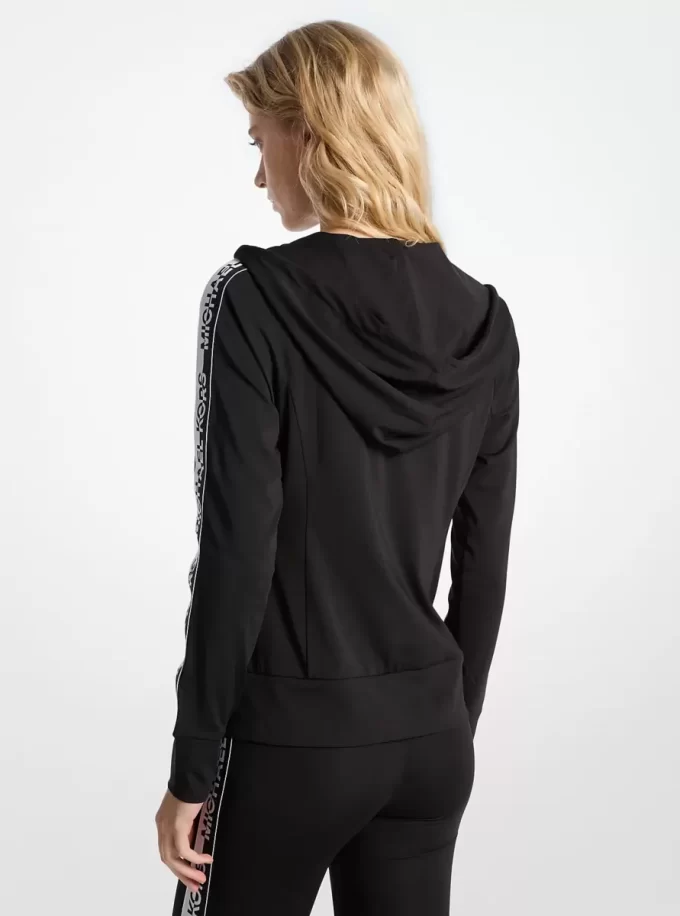 Mikina s kapucí na zip s logem Mikina s kapucí na zip s logem